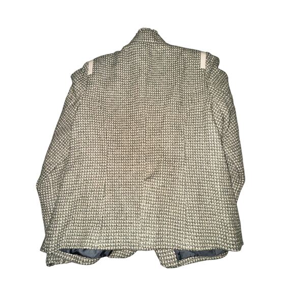 Sundance Jacket Women's Size 14 Green Tweed Button Front Raw Hem Wool Blend - Picture 6 of 8